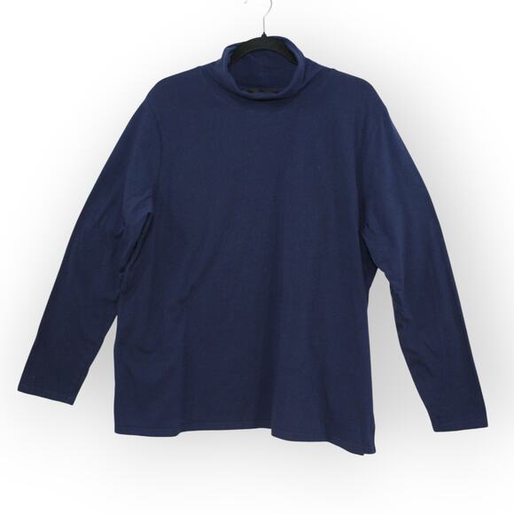 Erika Turtleneck XL Navy Blue • 95% Cotton 5% Elastane Missy - Picture 4 of 4
